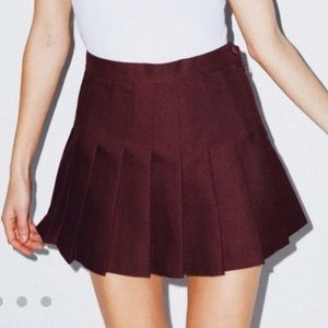 Maroon American apparel pleated skirt